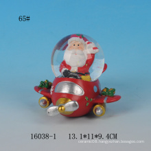 Lovely Santa design 65MM resin souvenir water globe
